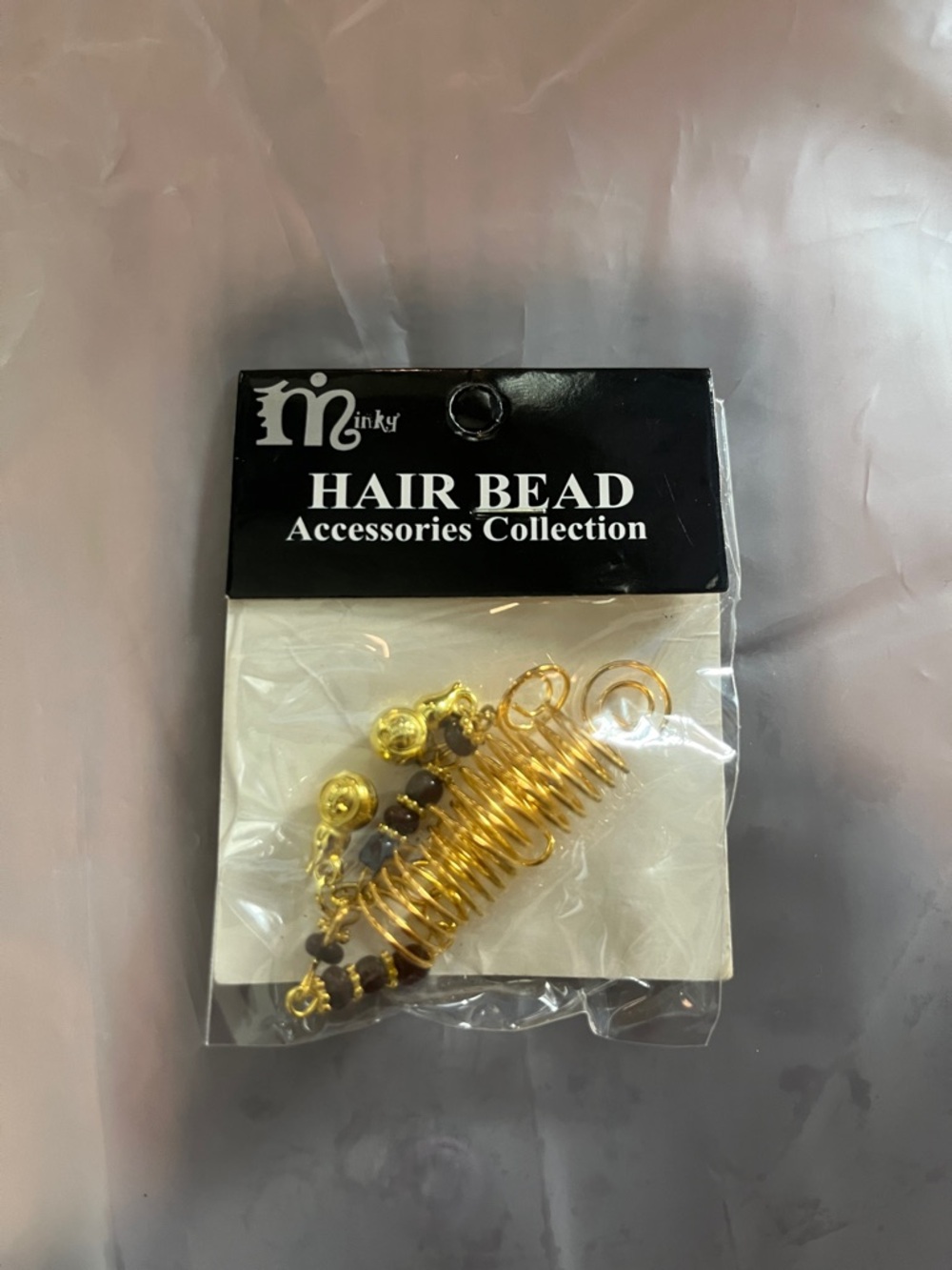 Minky Hair Bead Accessories Collection - Gold Coil Hair Beads